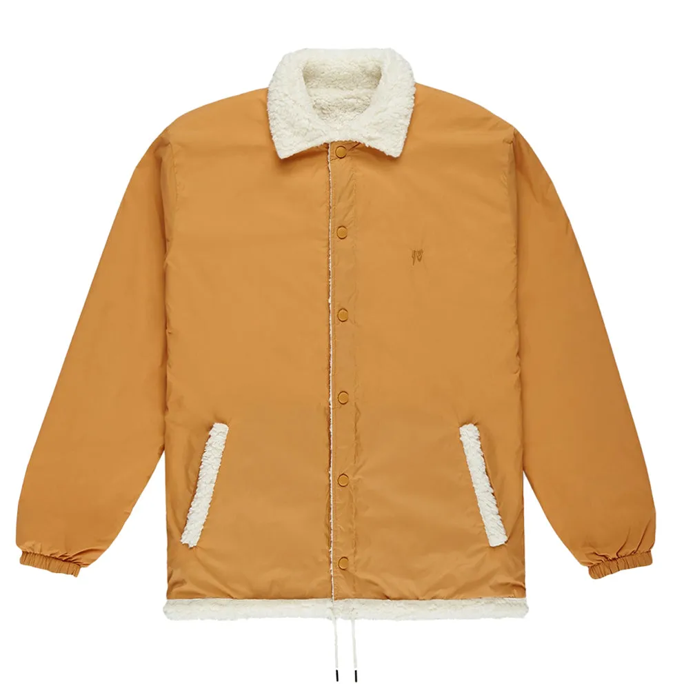 10.DEEP REVERSIBLE POODLE FLEECE™ COACH'S JACKET // WHITE/BROWN