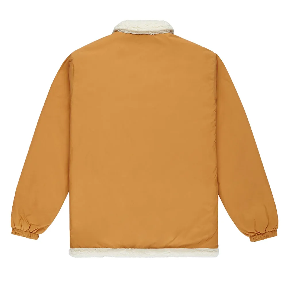 10.DEEP REVERSIBLE POODLE FLEECE™ COACH'S JACKET // WHITE/BROWN