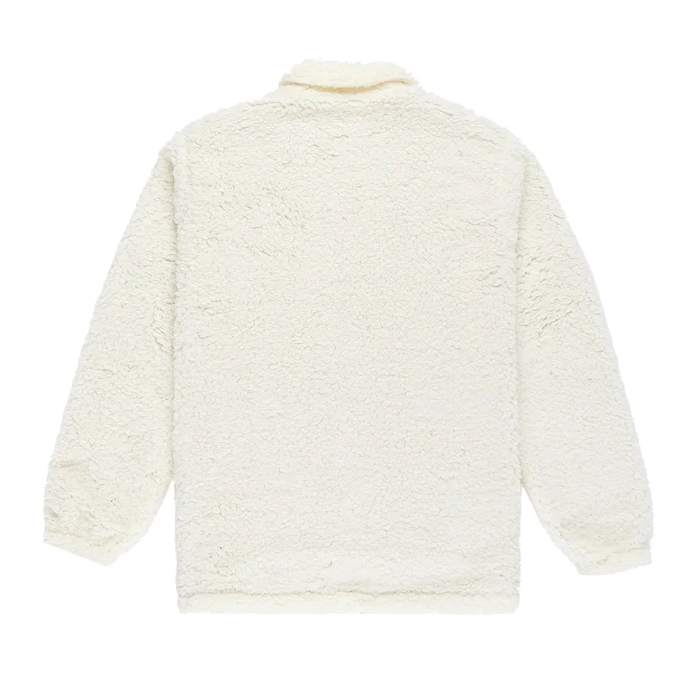 10.DEEP REVERSIBLE POODLE FLEECE™ COACH'S JACKET // WHITE/BROWN