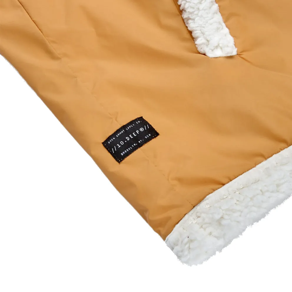 10.DEEP REVERSIBLE POODLE FLEECE™ COACH'S JACKET // WHITE/BROWN