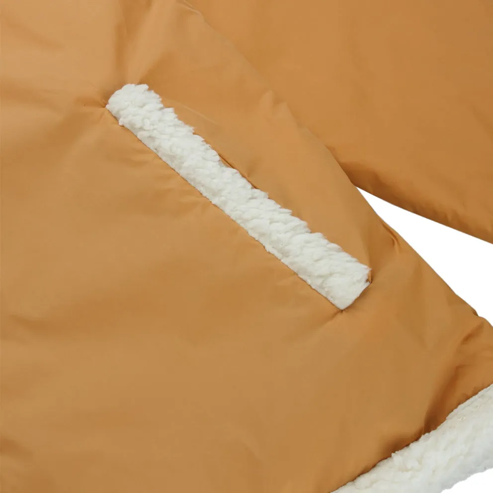 10.DEEP REVERSIBLE POODLE FLEECE™ COACH'S JACKET // WHITE/BROWN