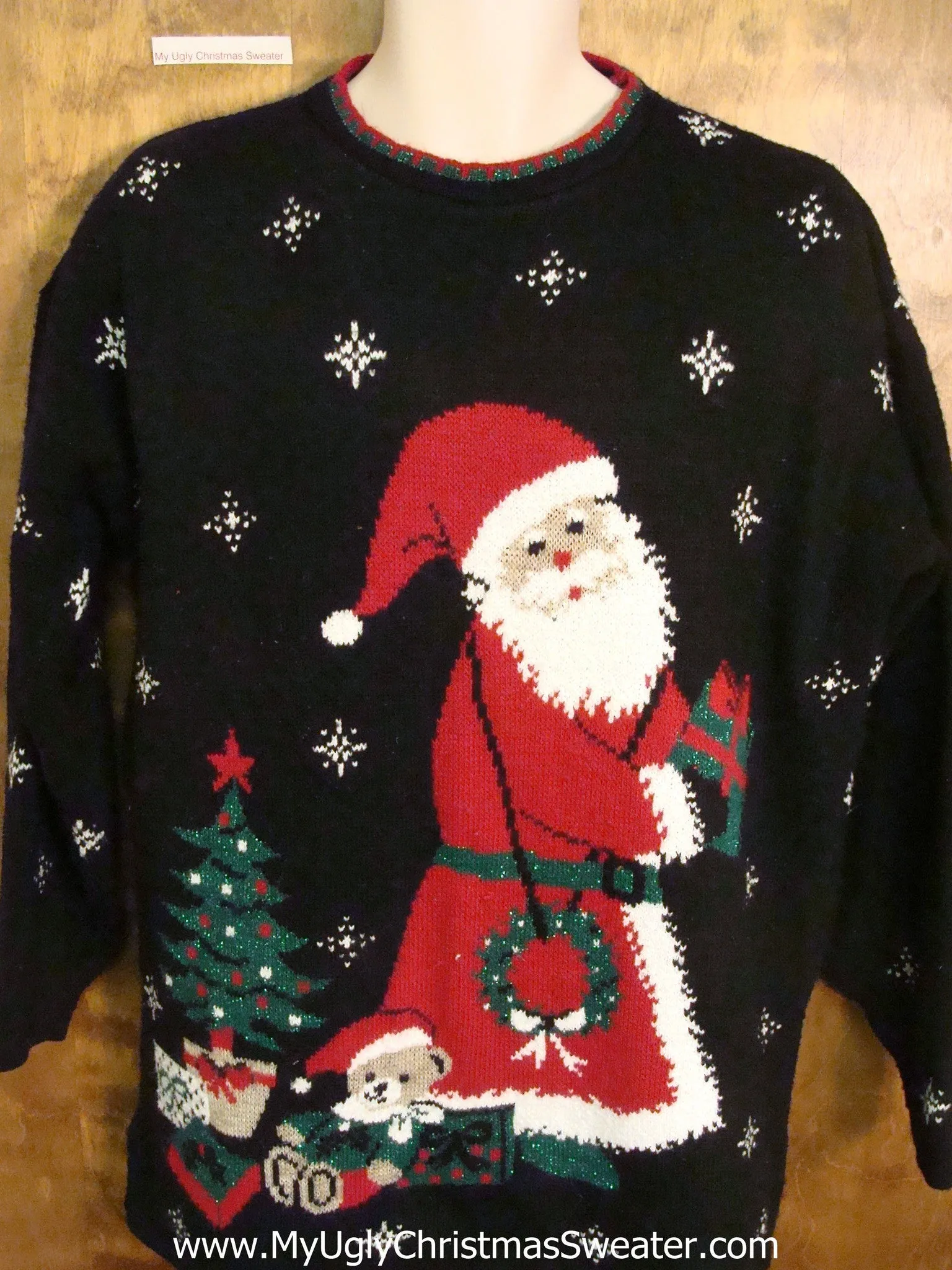 80s Super Sized Santa Ugly Christmas Jumper Pullover