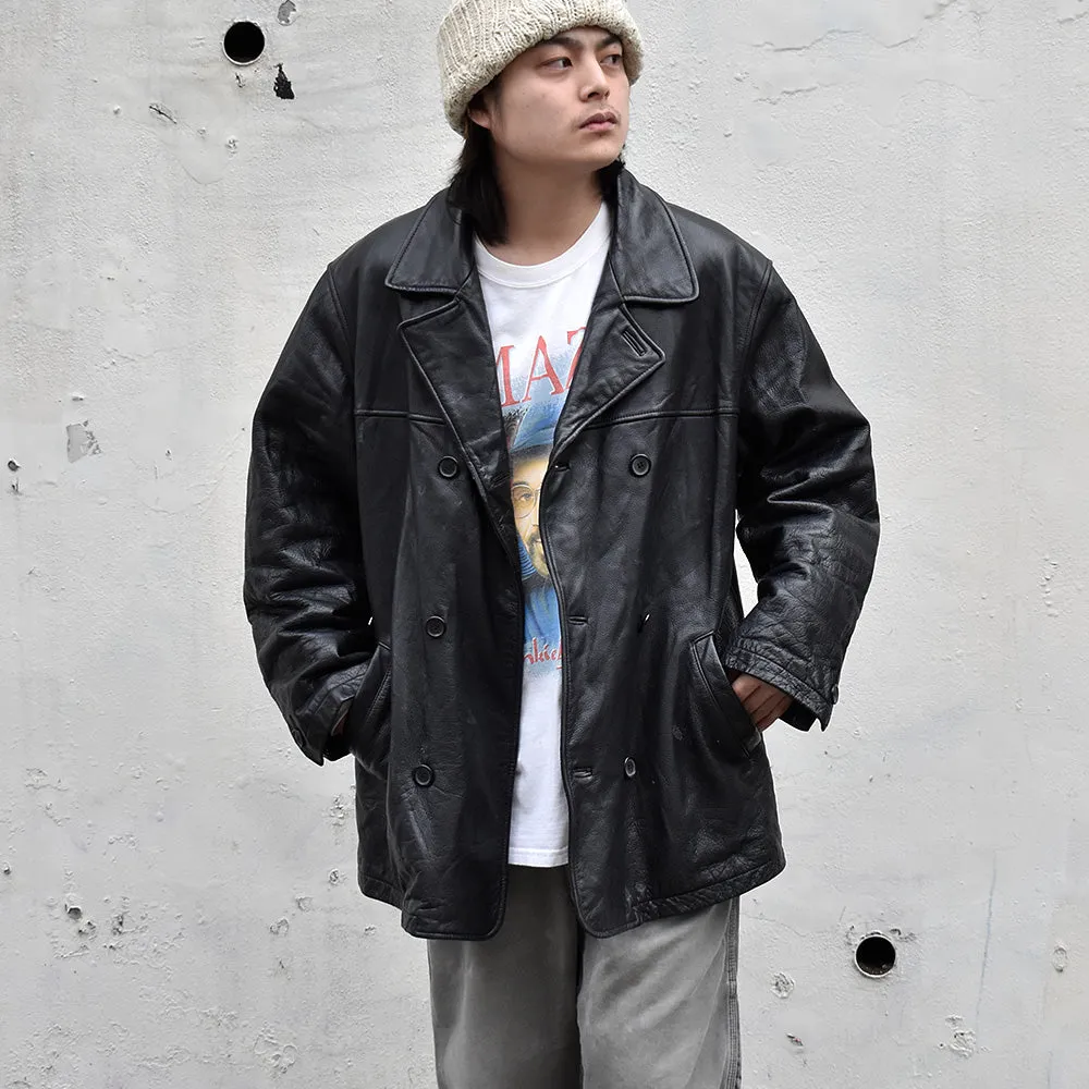 90’s Kenneth Cole レザーカーコート レザージャケット 240122H