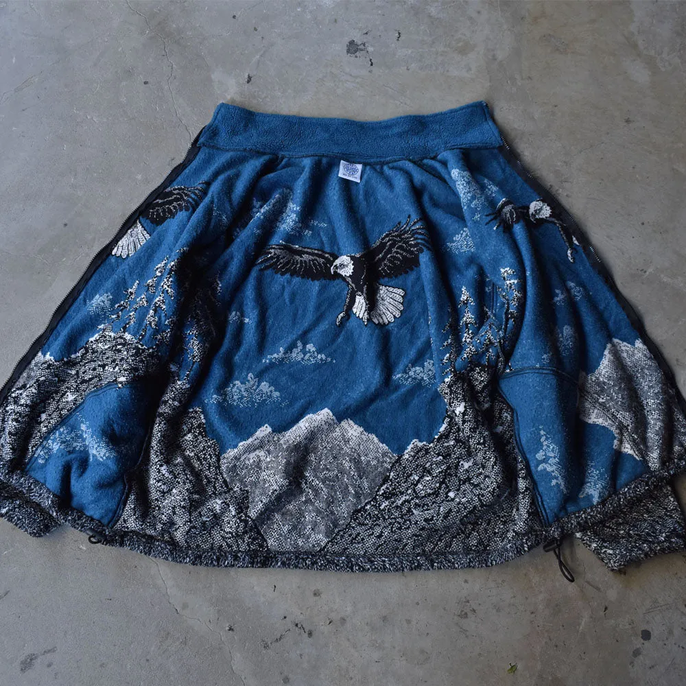 90's SPORTS ATLANTIC WEAR アニマル柄 Eagle フリースジャケット　231116