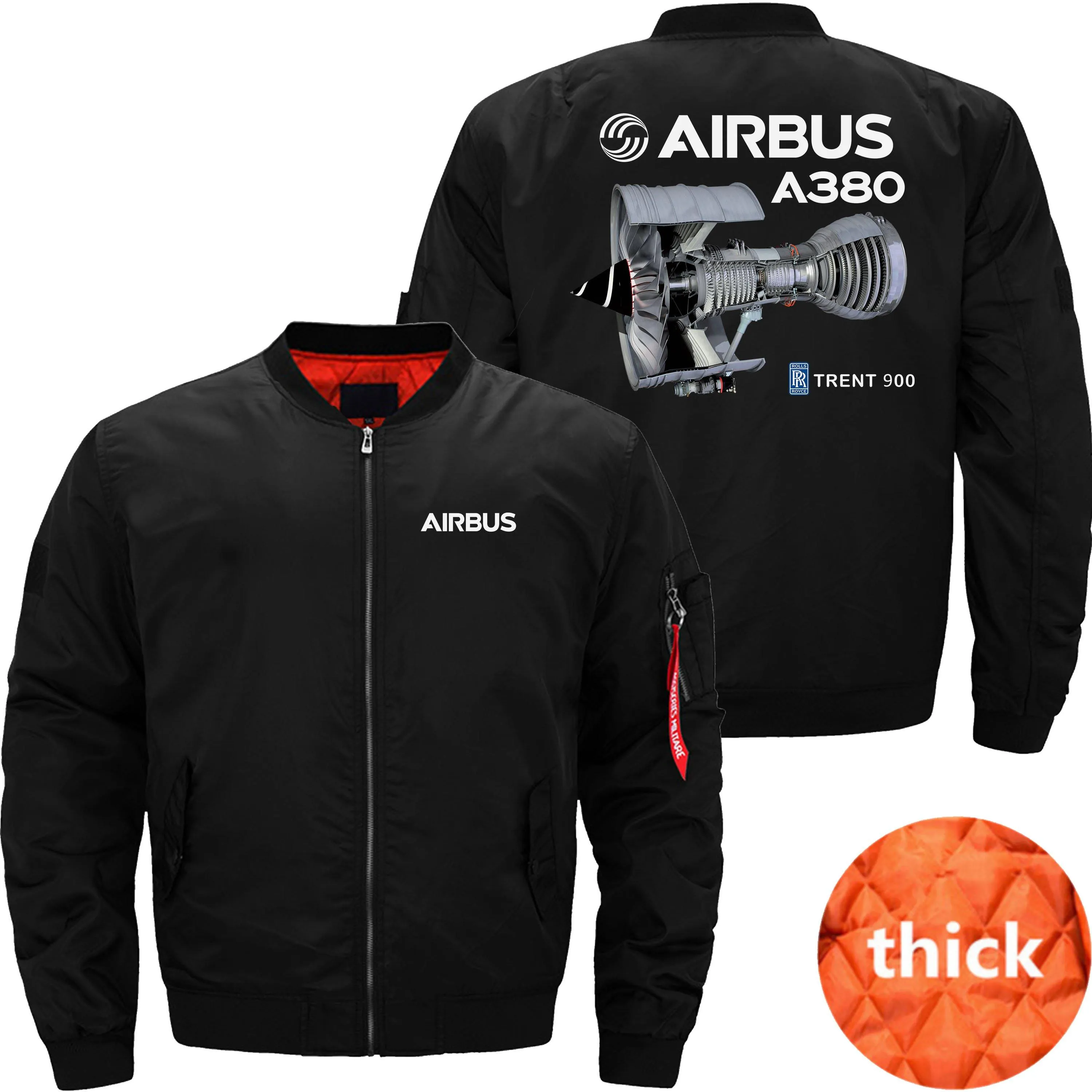 AIRBUS A380 TRENT 900 BOMBER FLIGHT AVIATOR JACKET