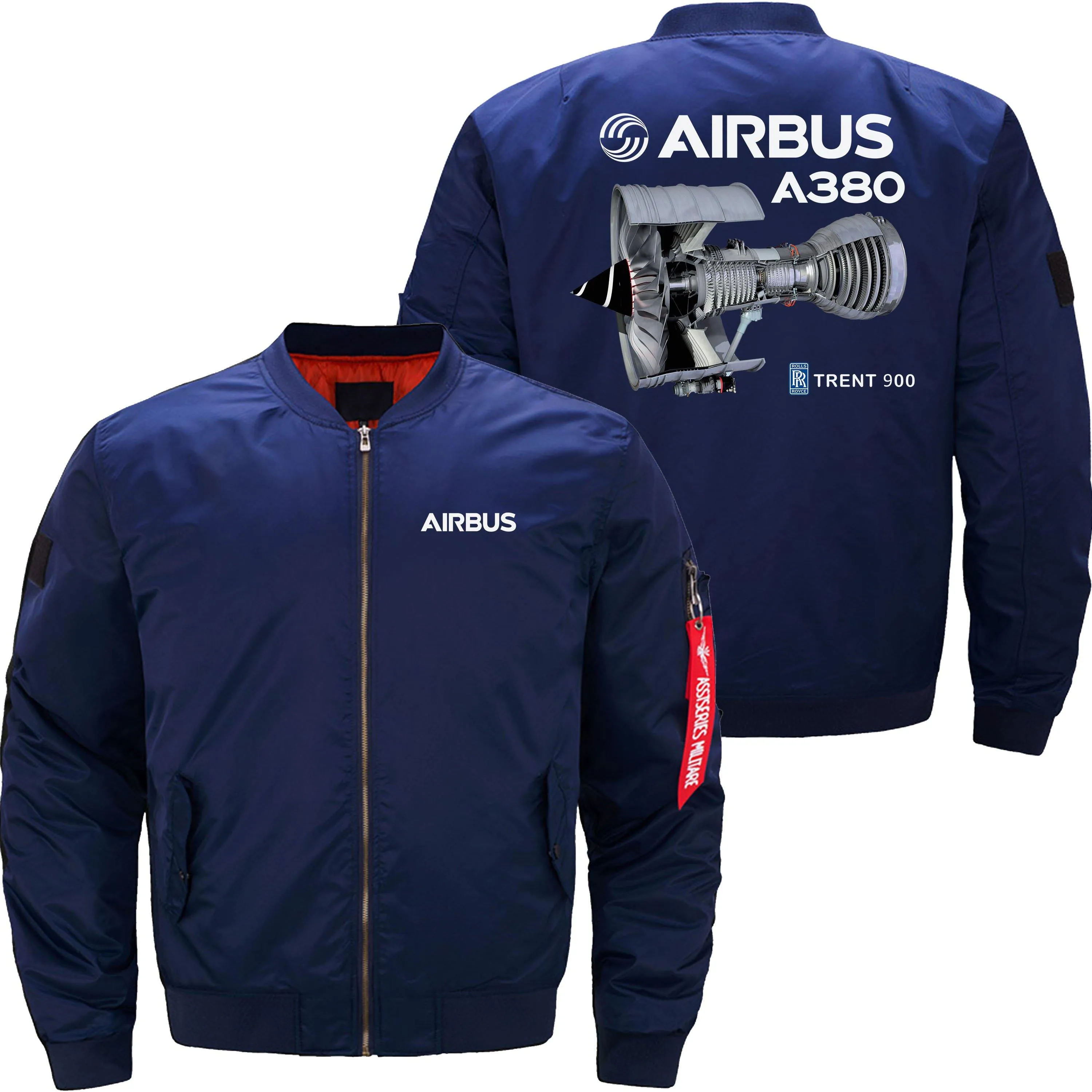 AIRBUS A380 TRENT 900 BOMBER FLIGHT AVIATOR JACKET