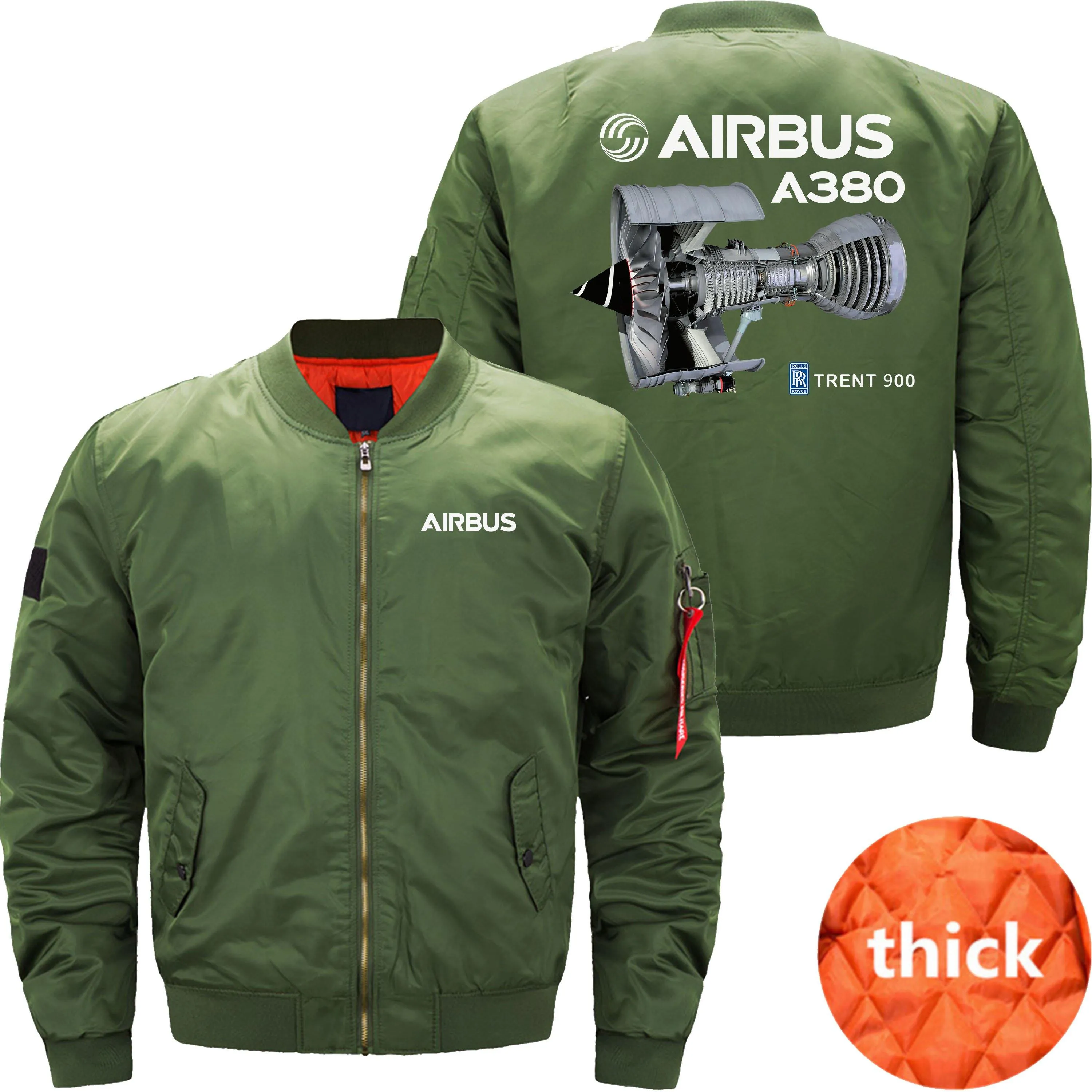 AIRBUS A380 TRENT 900 BOMBER FLIGHT AVIATOR JACKET