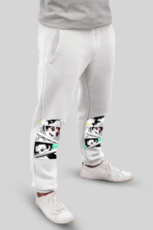 Anime Faces White Jogger