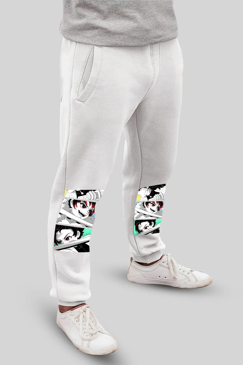 Anime Faces White Jogger