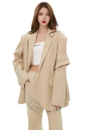 Beige Badge Jacket
