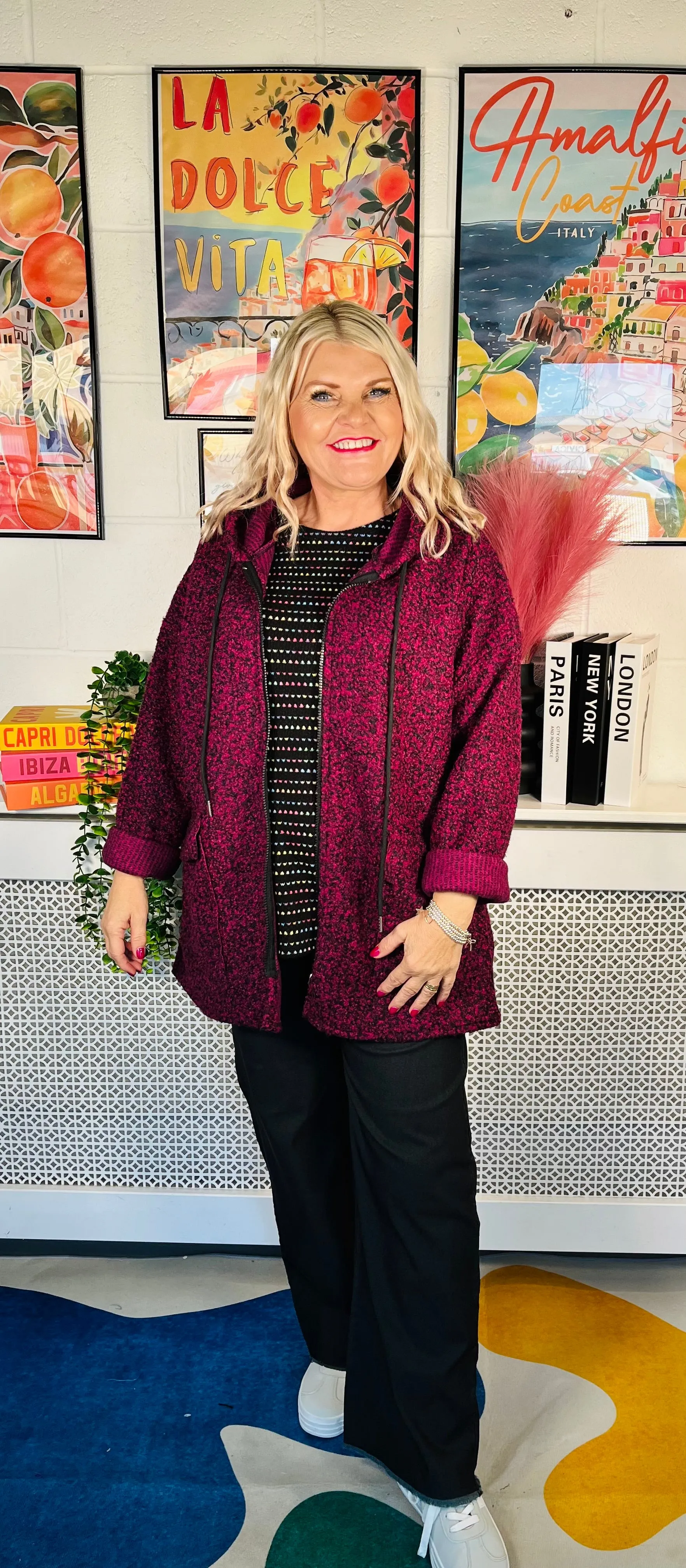 Betty Boucle Winter Jacket - Magenta