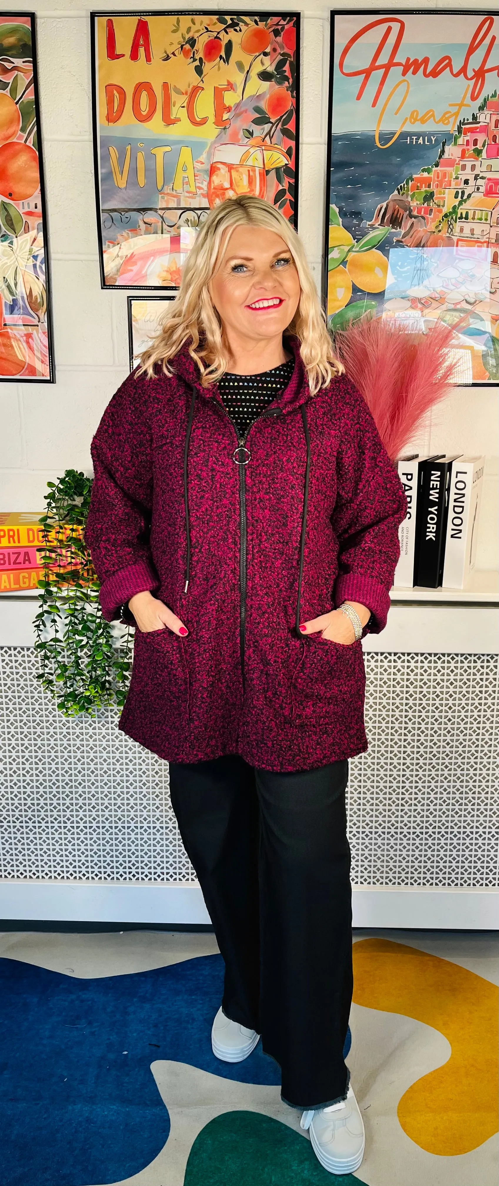 Betty Boucle Winter Jacket - Magenta