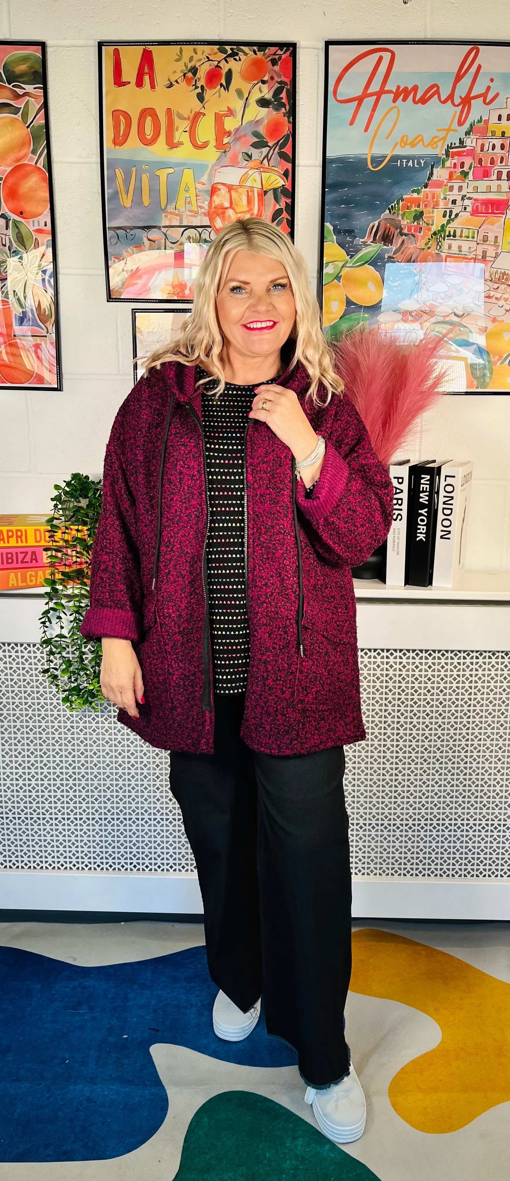 Betty Boucle Winter Jacket - Magenta