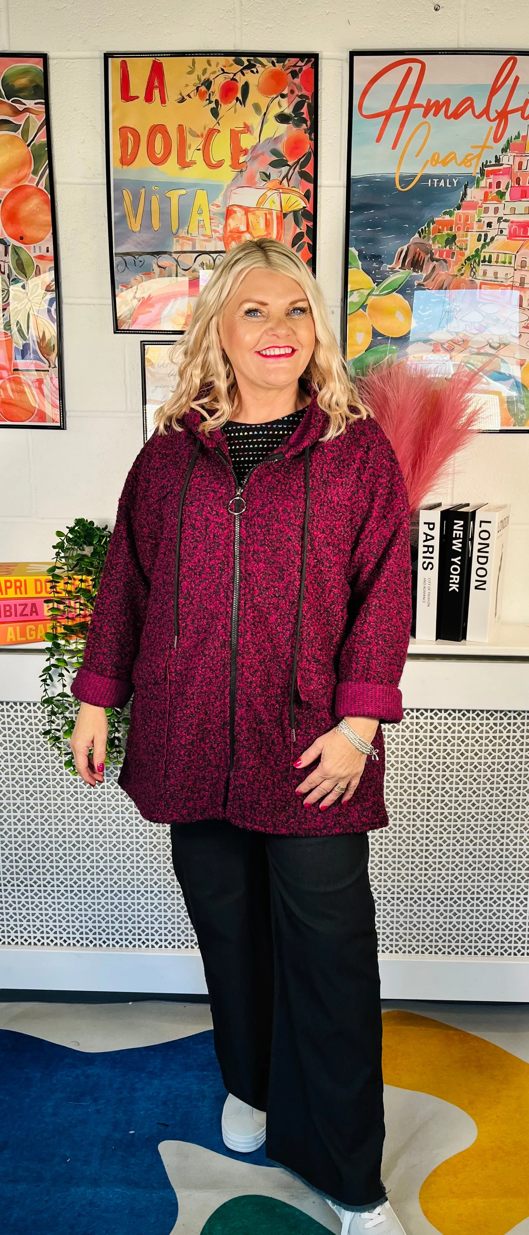 Betty Boucle Winter Jacket - Magenta
