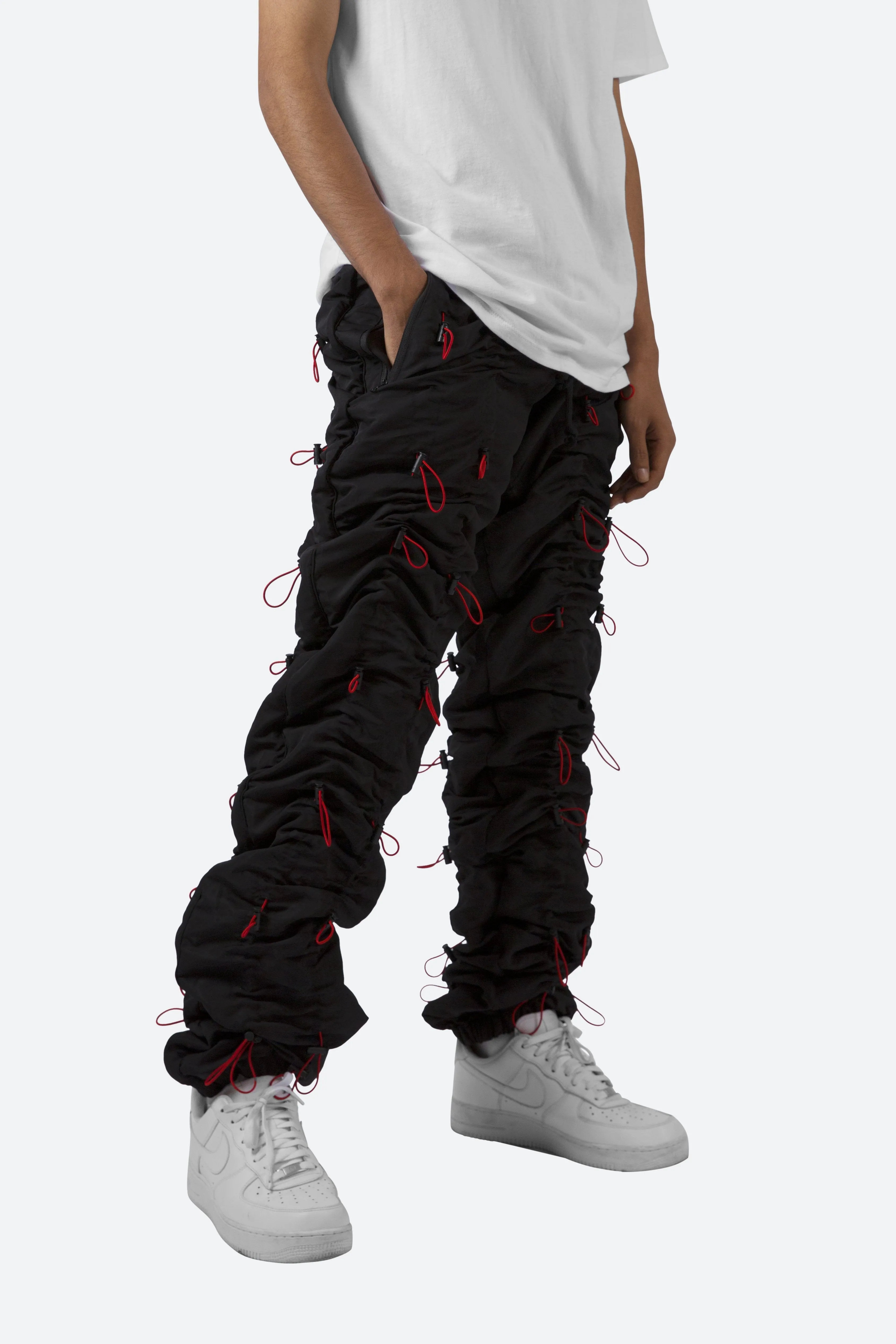 Bungee Cord Pants - Black/Red