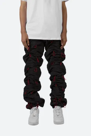 Bungee Cord Pants - Black/Red