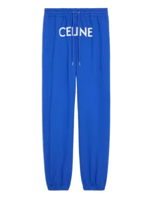 Celine Logo Sweatpants Pants Blue