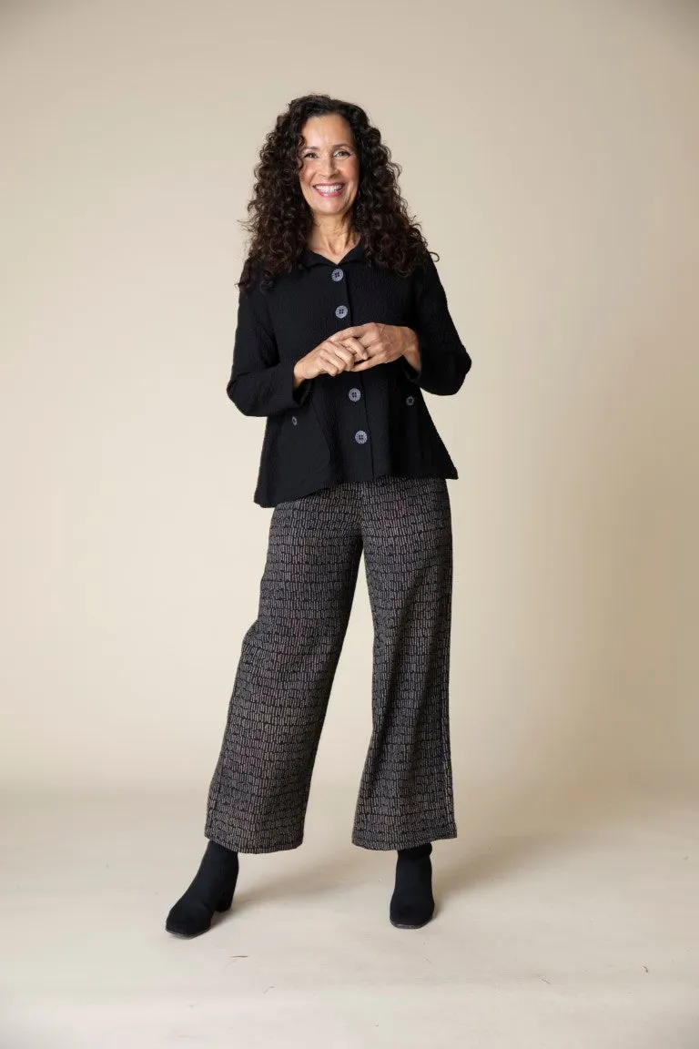 Crinkle Crepe Solid Swing Jacket