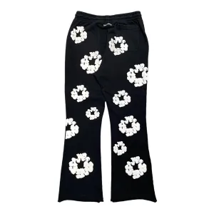 Denim Tears x Readymade The Cotton Wreath Flare Sweatpants Black Pre-Owned