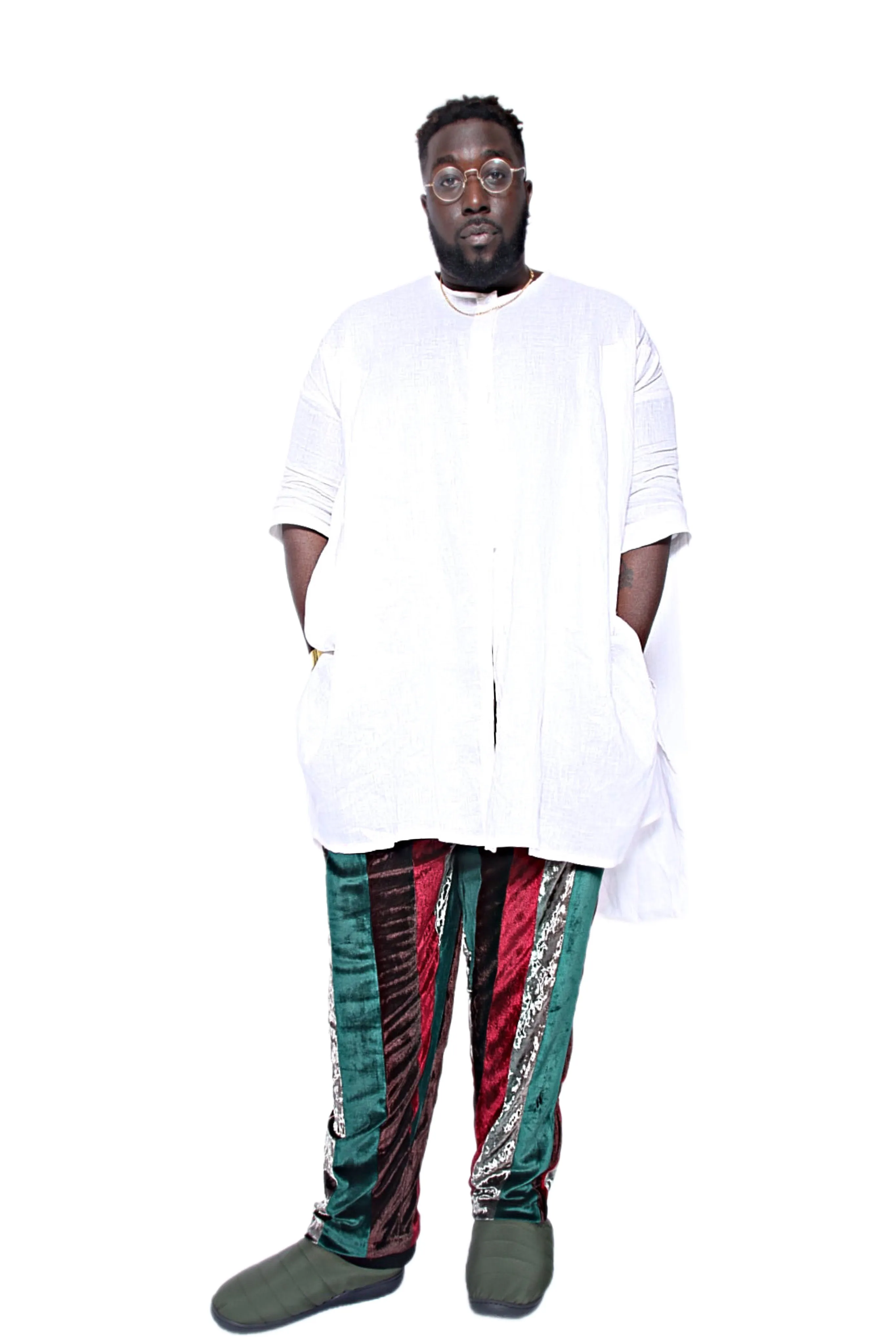 Diallo Striped Velour Joggers
