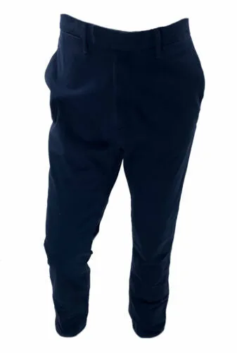 DKNY Men's Side Stripe Flat Front Chino Pants Navy Blue