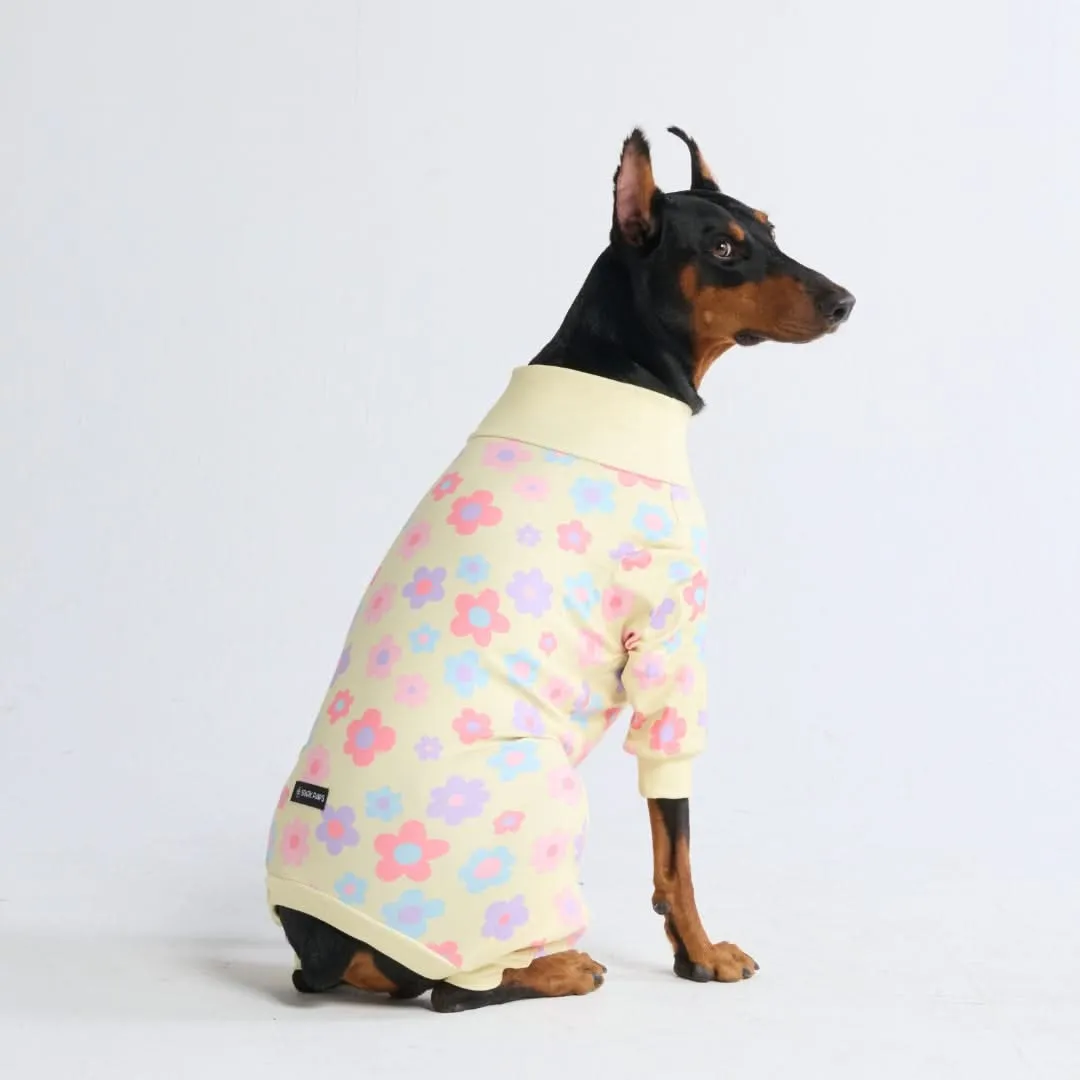 Dog Pajama - Flower Yellow