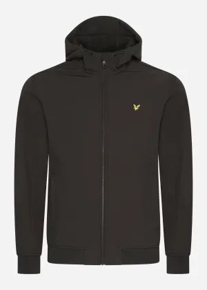 Fleece back softshell jacket - jet black