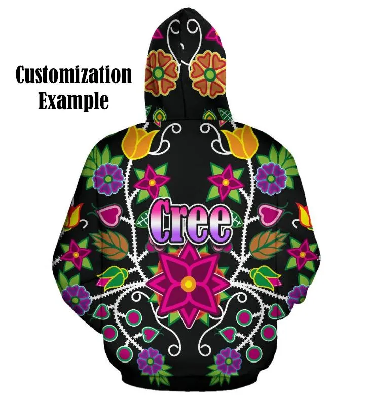 Floral Owl Sherpa Hoodie