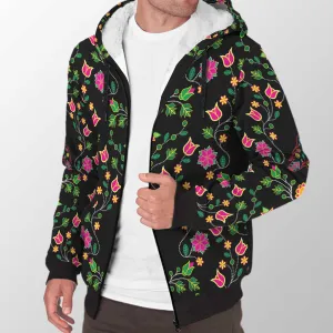 Floral Owl Sherpa Hoodie