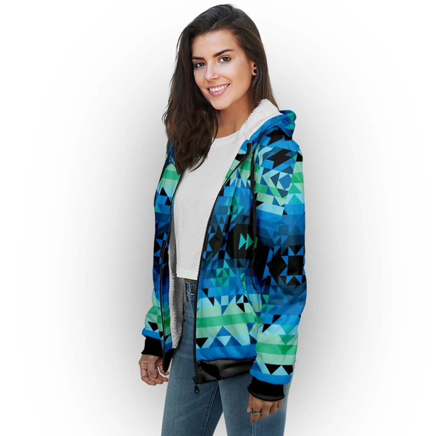 Green Star Sherpa Hoodie