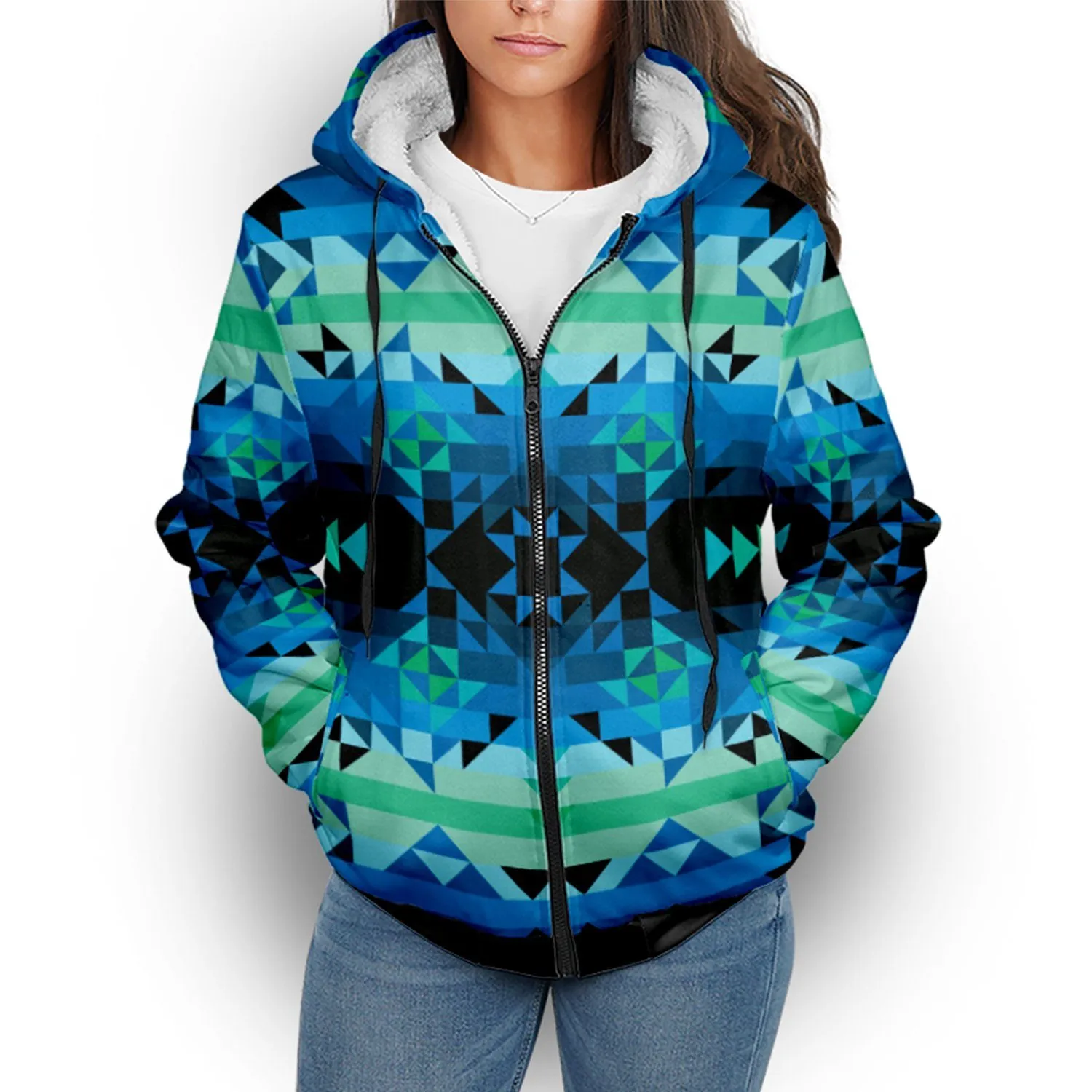 Green Star Sherpa Hoodie
