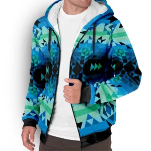 Green Star Sherpa Hoodie