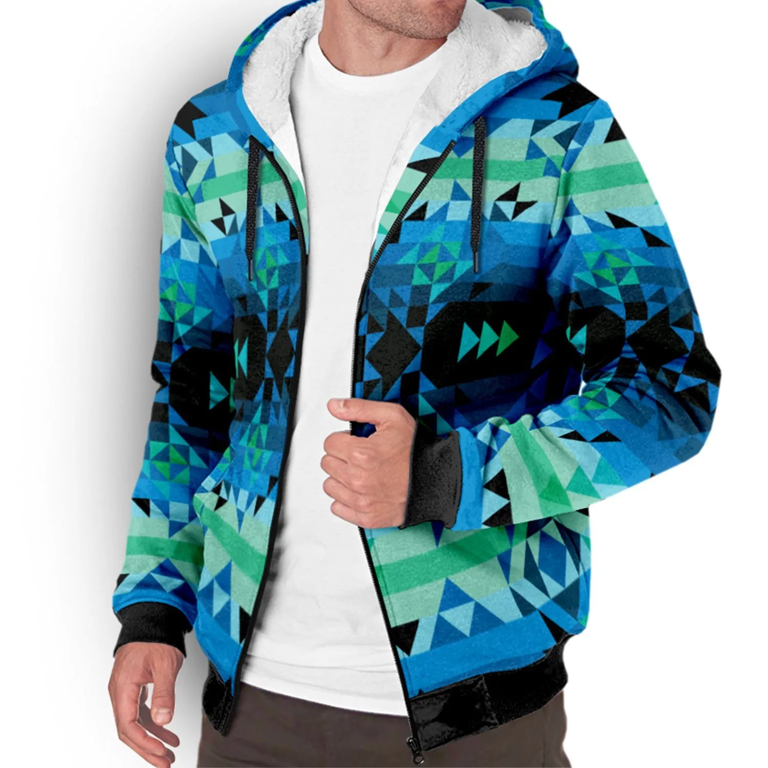 Green Star Sherpa Hoodie