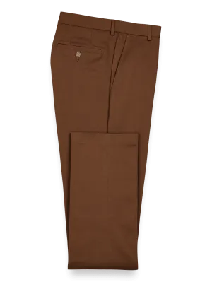 Impeccable Cotton Chino Flat Front Pants - Copper