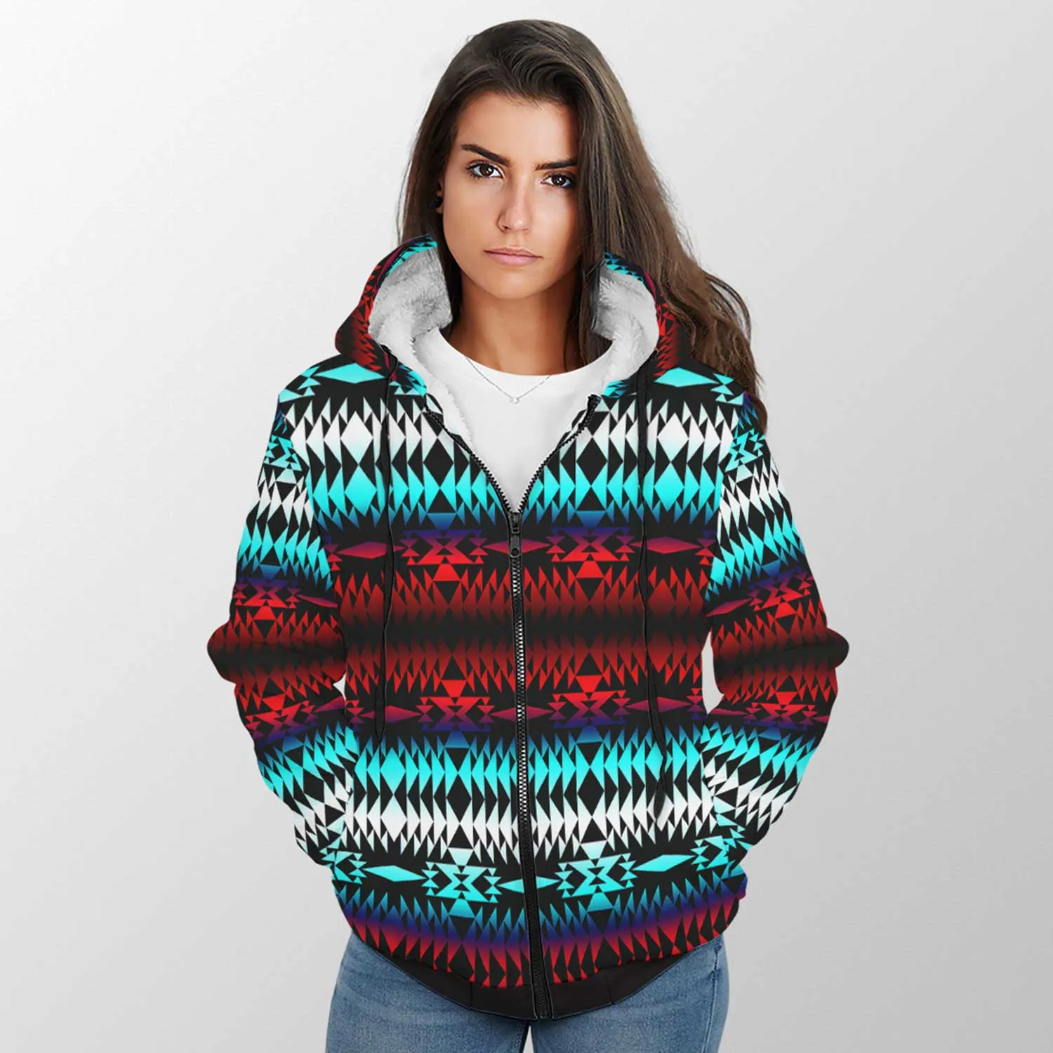 In Between Two Worlds Sherpa Hoodie