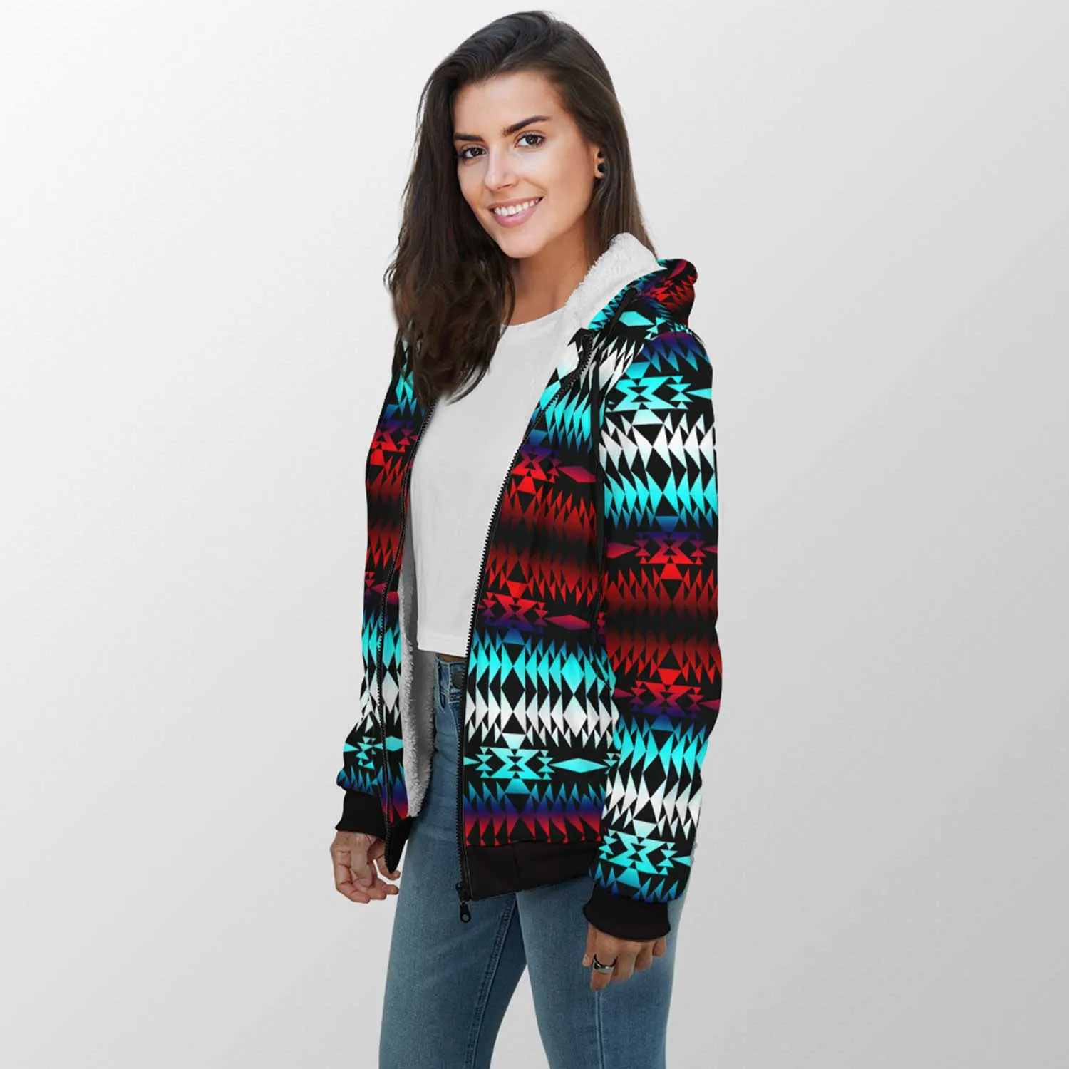 In Between Two Worlds Sherpa Hoodie