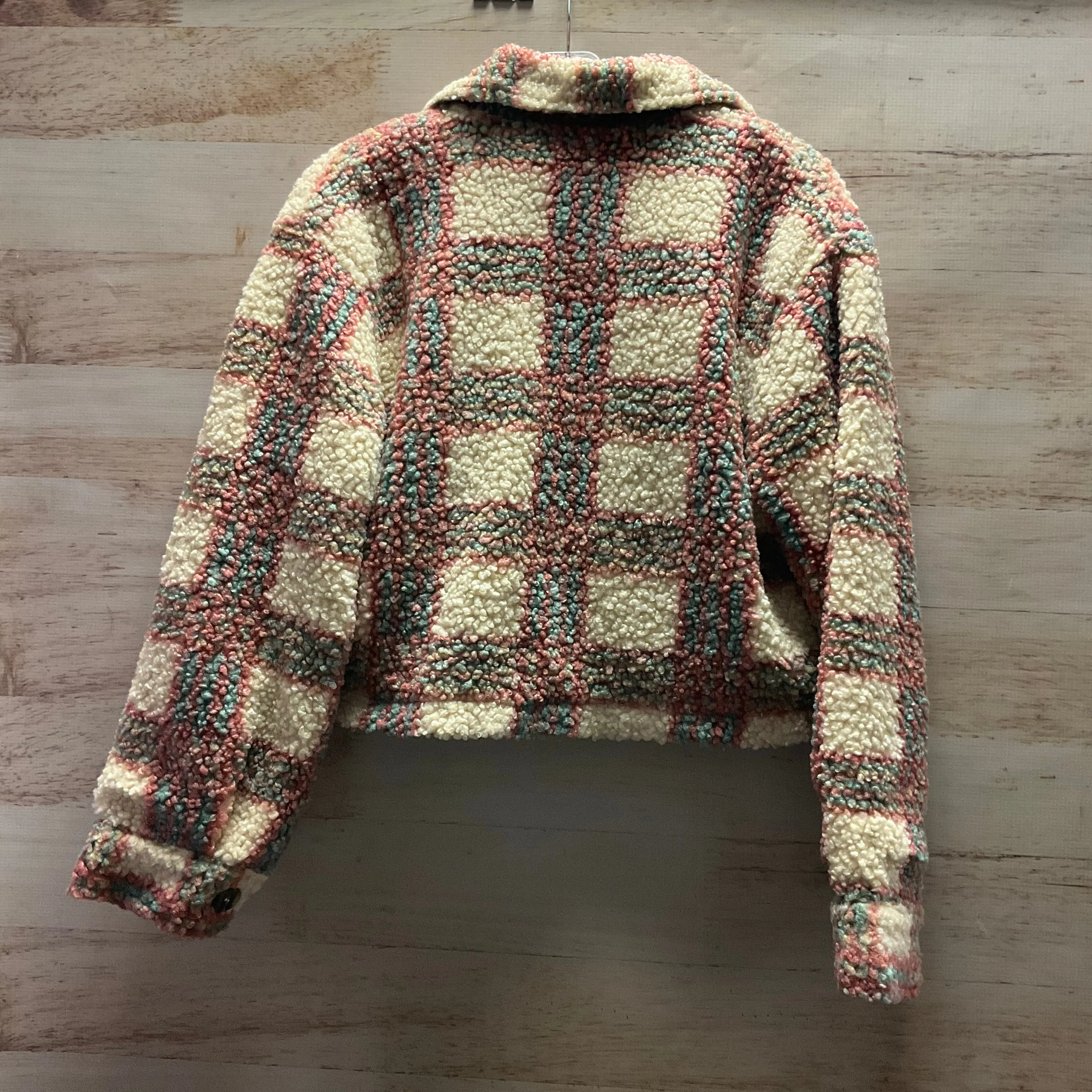 Jacket Faux Fur & Sherpa By Clothes Mentor In Multi-colored, Size: L