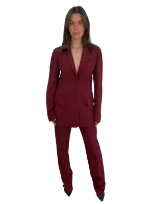 Joseph Burgundy Pant Suit. Size: S