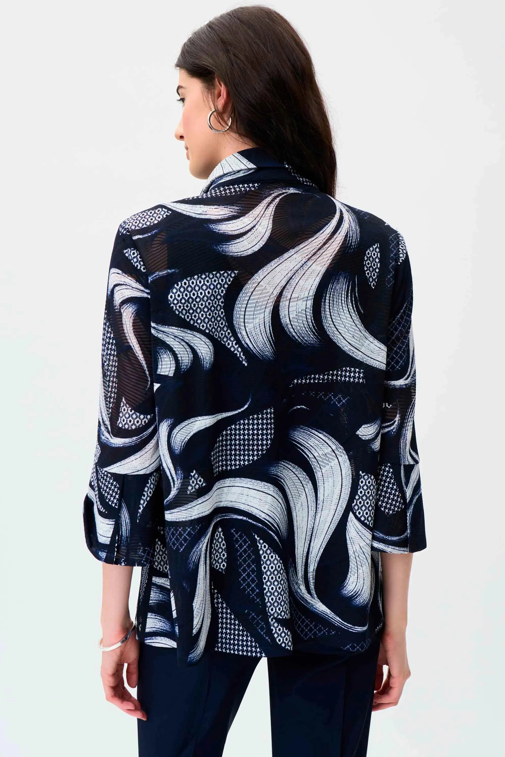 Joseph Ribkoff Navy/ Vanilla Jacket Style 231244