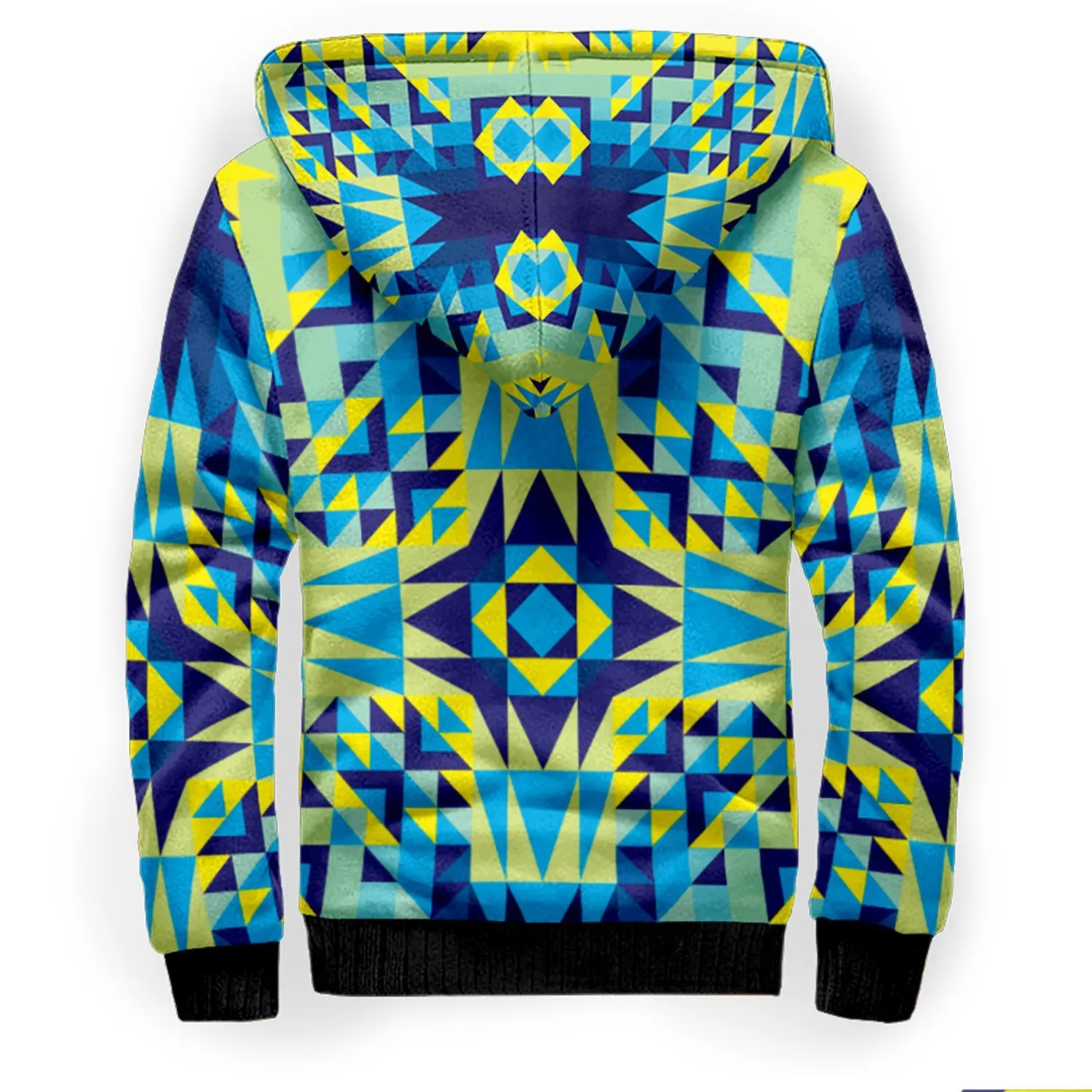 Kaleidoscope Jaune Bleu Sherpa Hoodie