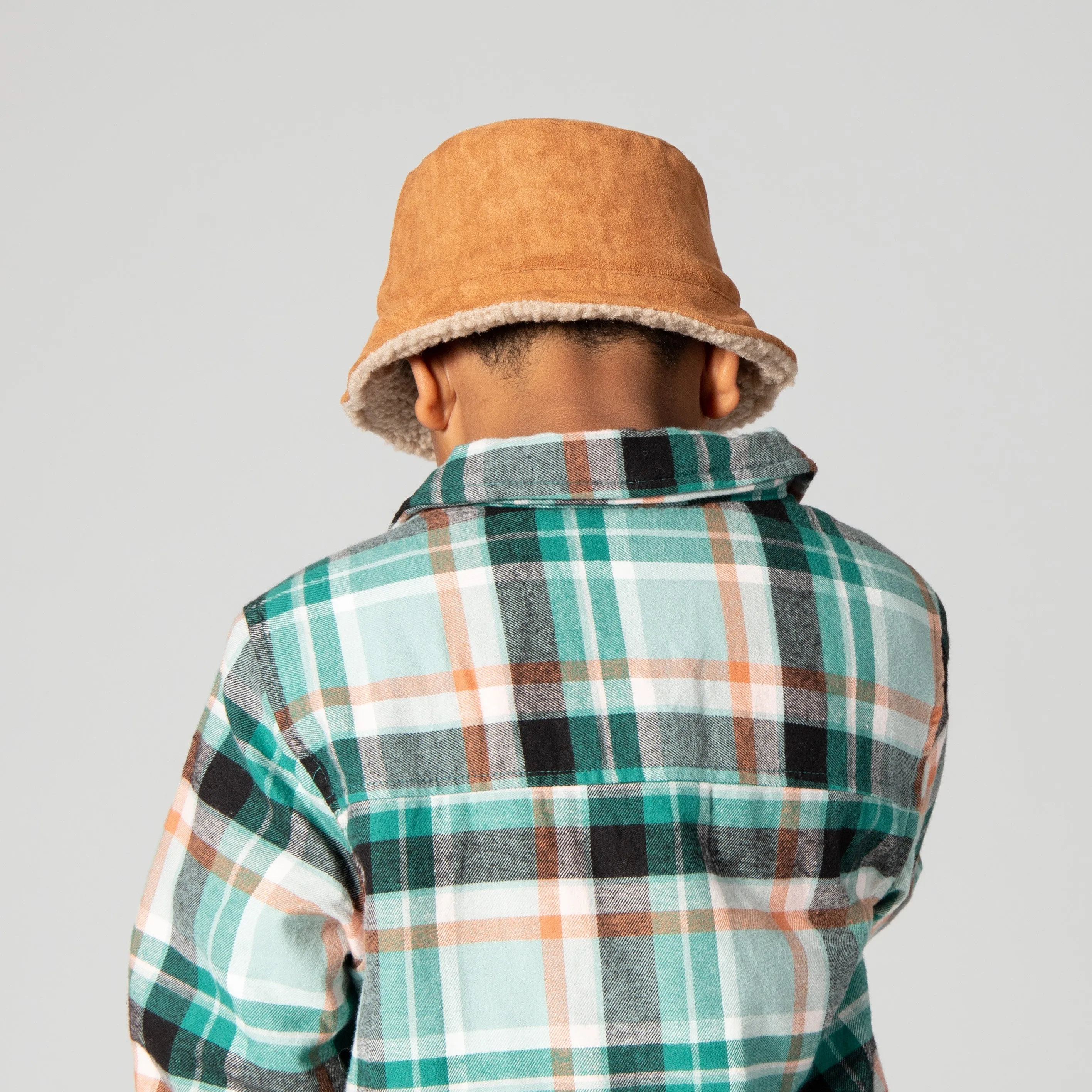 Kid's Reversible Faux Suede Bucket