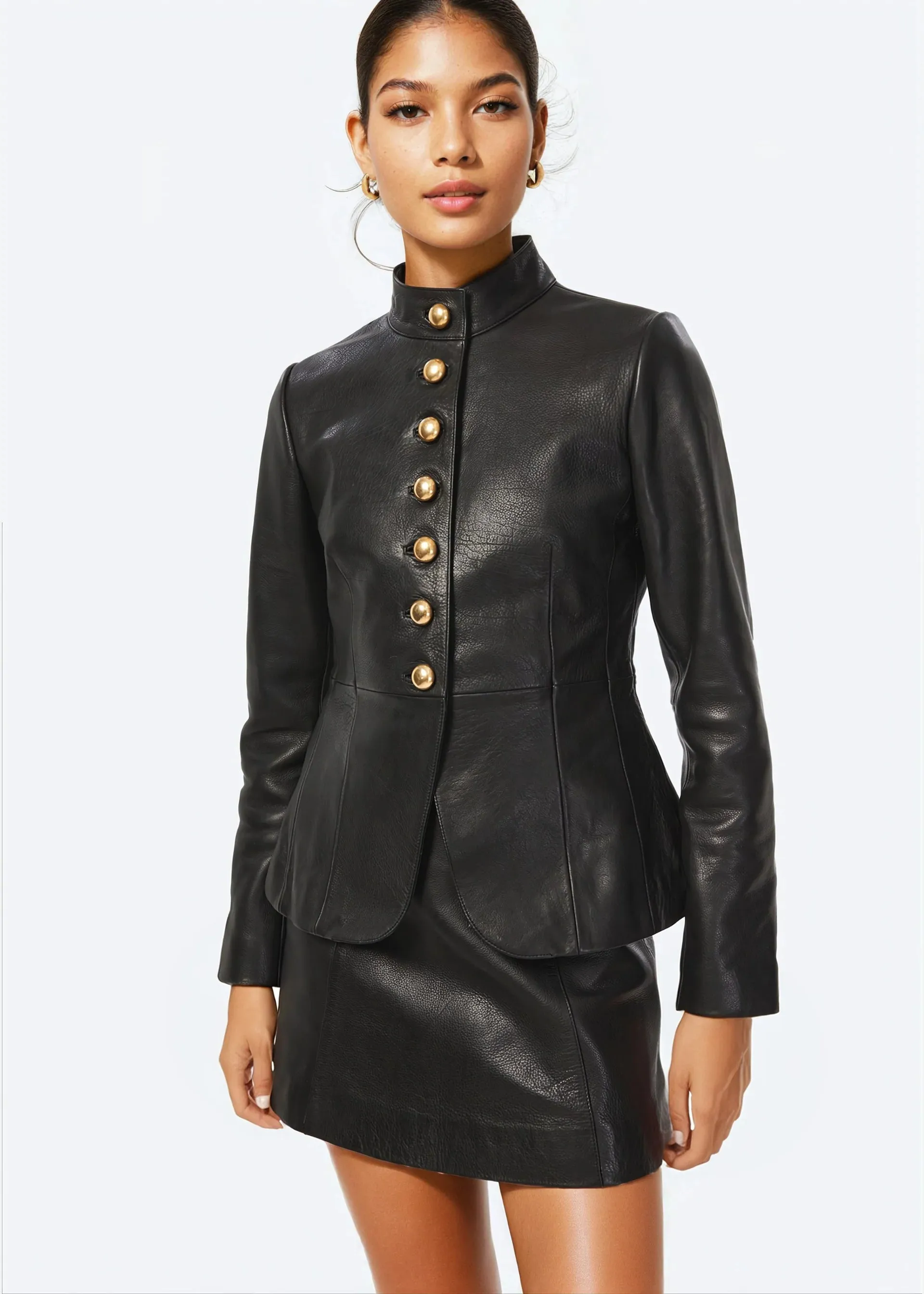 Lorraine Genuine Leather Jacket | Black
