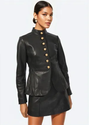 Lorraine Genuine Leather Jacket | Black