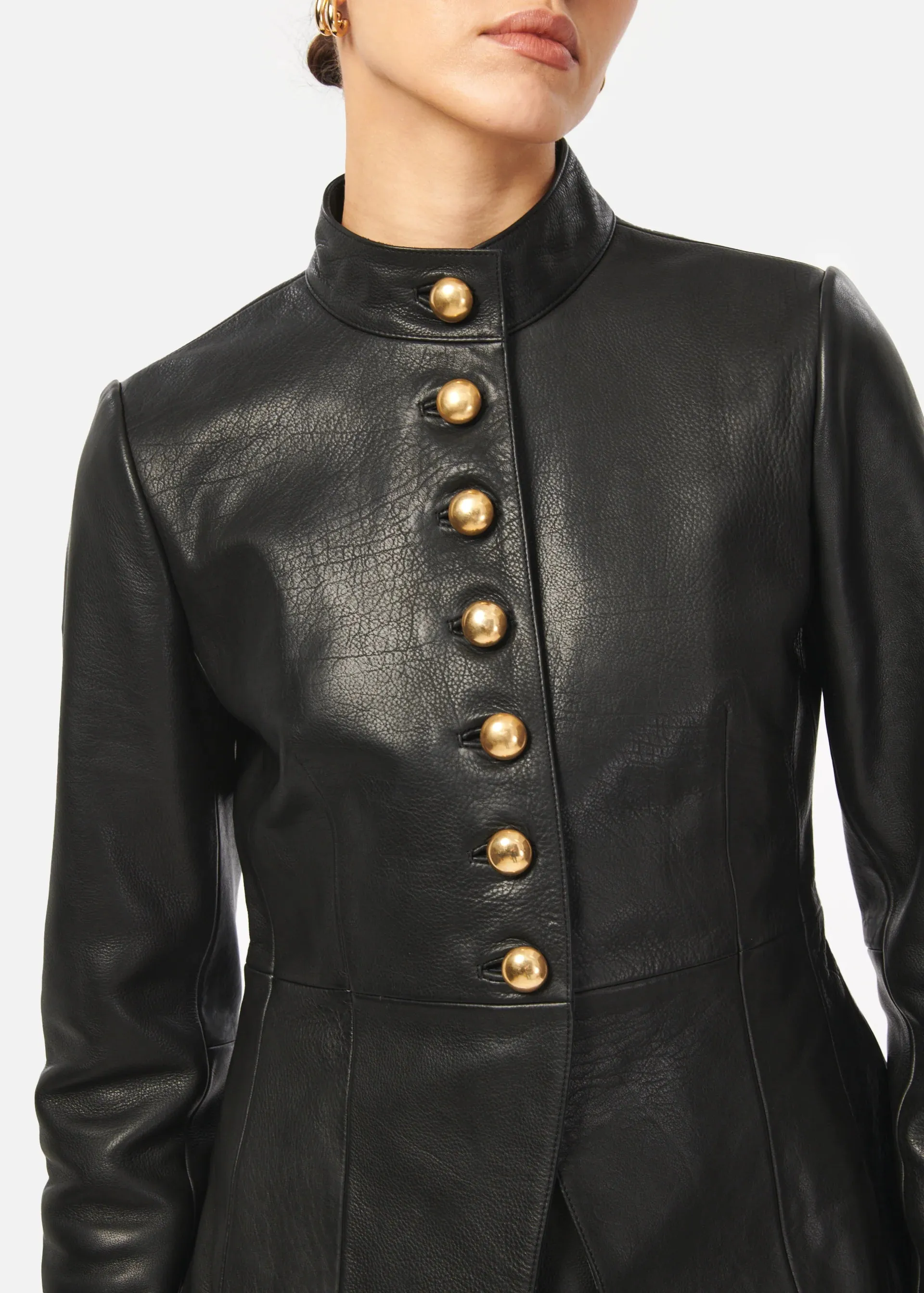 Lorraine Genuine Leather Jacket | Black