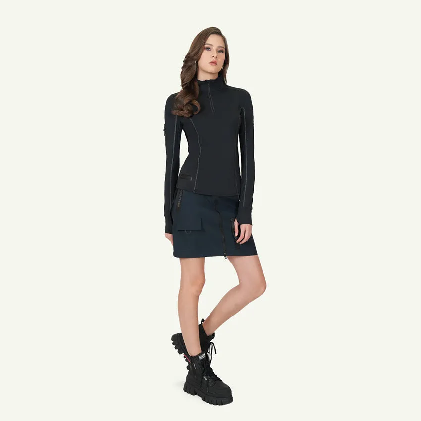 L/S TEE HALF ZIP WOMEN'S JACKET -  ANTHRACITE