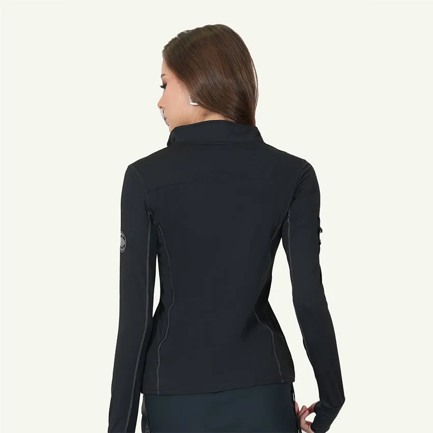 L/S TEE HALF ZIP WOMEN'S JACKET -  ANTHRACITE