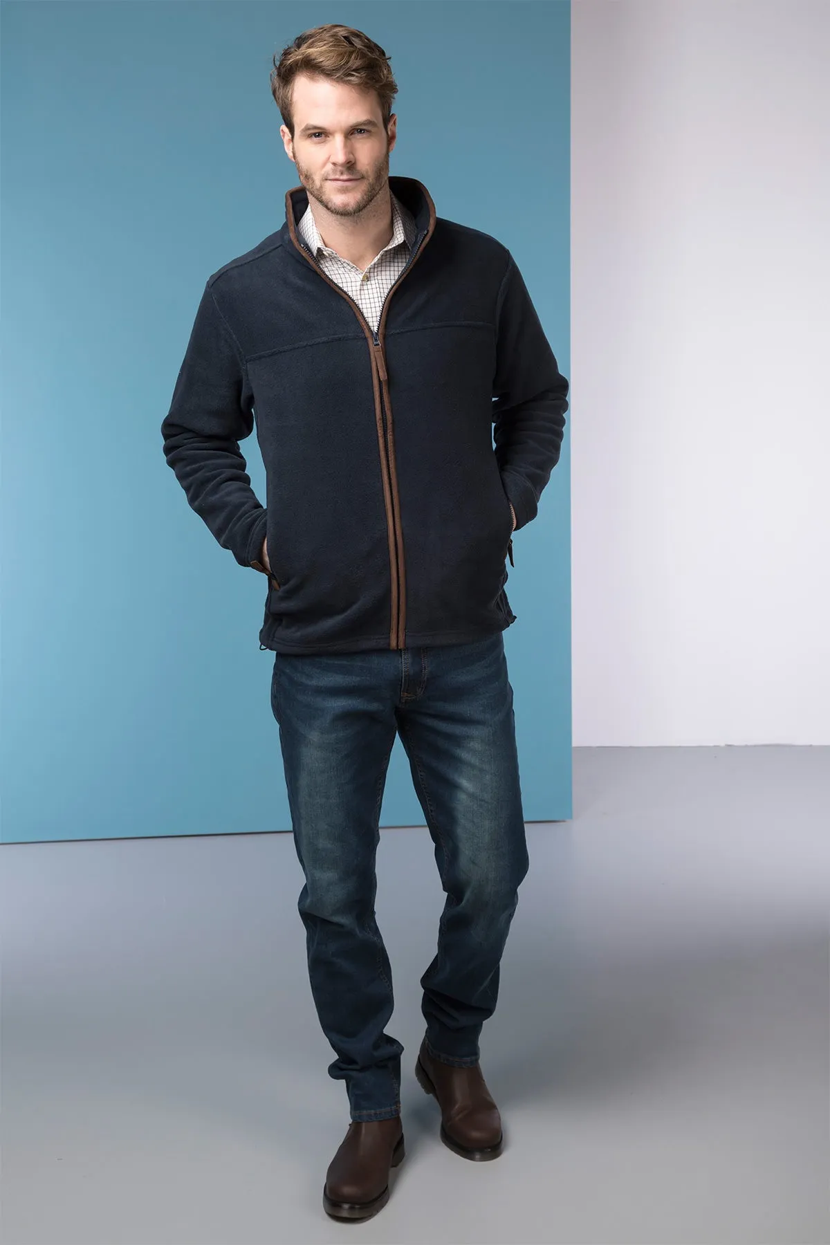 Men's Full Zip Fleece Jacket - Huggate