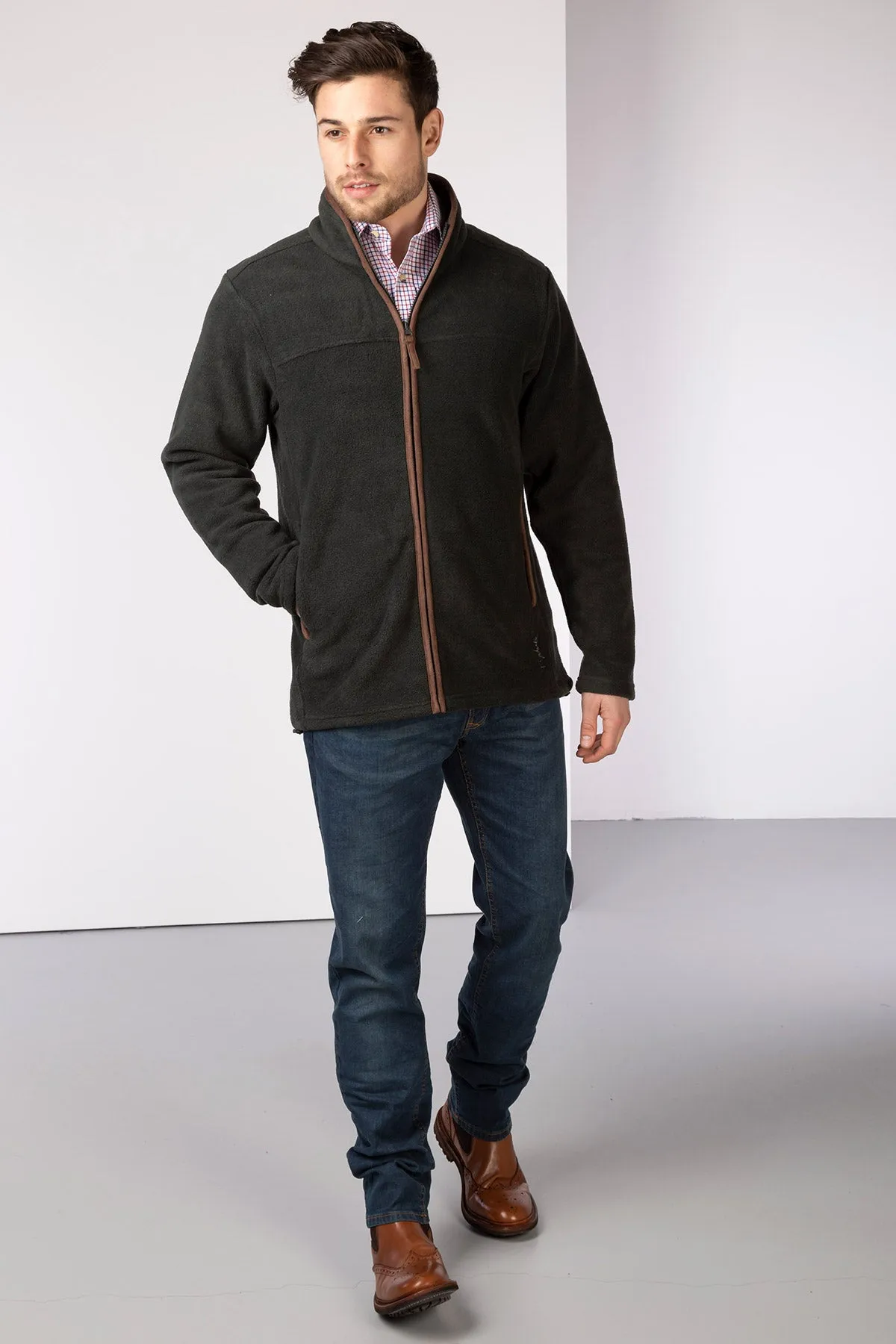 Men's Full Zip Fleece Jacket - Huggate