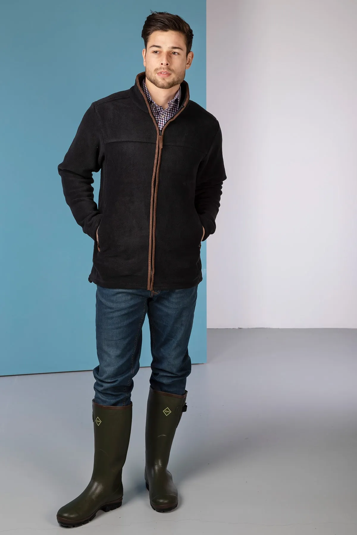 Men's Full Zip Fleece Jacket - Huggate