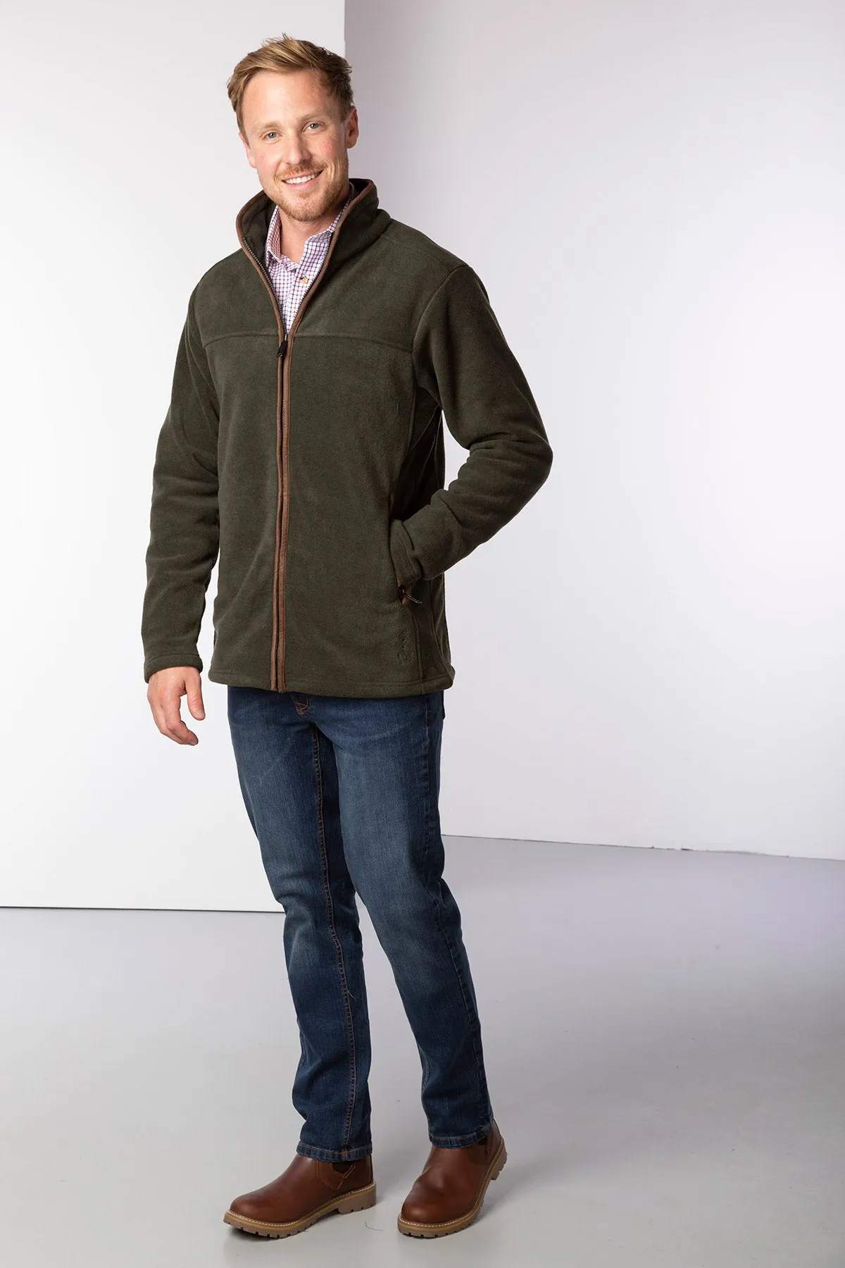 Men's Full Zip Fleece Jacket - Huggate